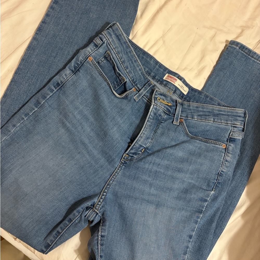 Signature by Levi Strauss Light Blue Straight Leg Jeans